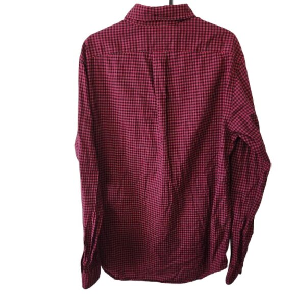Ralph Lauren Red Navy Gingham Button-Up Shirt Men’s Medium - Picture 3 of 7